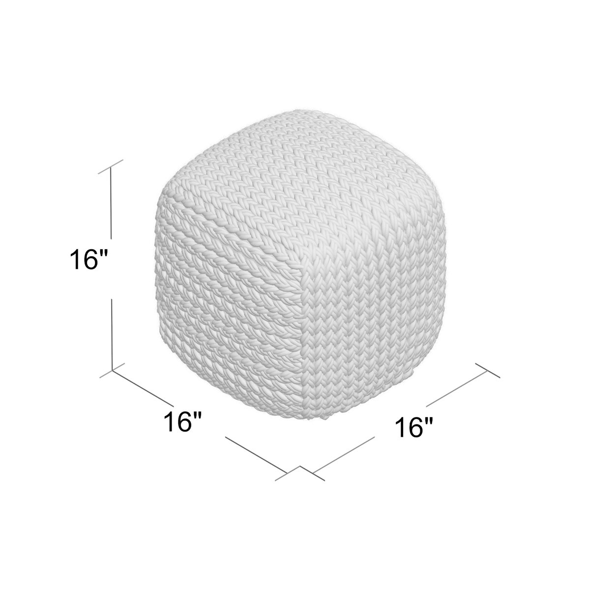 Sand & Stable Aubree 16'' Wide Square Pouf Ottoman & Reviews Wayfair